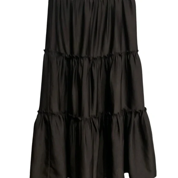 Black Tiered Maxi Skirt